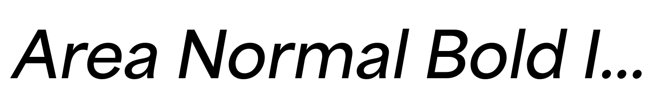Area Normal Bold Italic